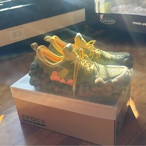 CROCS Green and Yellow Sneakers Modern Design